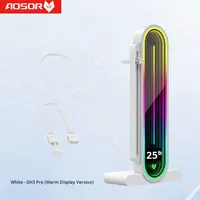 Support de carte graphique GH3PRO exclusif avec vue sur la mer, affichage de la température ARGB, support magnétique en alliage d'aluminium, en stock