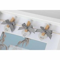 Cadre photo moderne en bois avec clip à effet de boîte d'ombre et corde Design unique