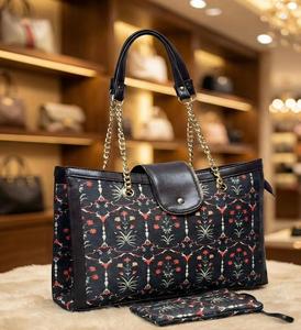 Rust <b>Red</b> and Terracotta Bohemian Indigo Geometric Waterproof Eco-Friendly Canvas & PU Leather Crossbody <b>Purse</b> - Product Image 1