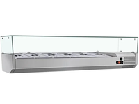 1.2m Salade Comptoir Salade Bar Réfrigérateur Table Salade Affichage En Acier Inoxydable Pizza Préparation Table Réfrigérateur À Refroidissement Direct