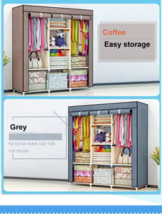 간단한 옷장, 대형 수납장, 튼튼한 옷장 선반, 가정용 수납 정리함 - Product Image 4