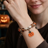 Voodoo-pompoen Ghost Snake Bone Alloy-armband, Halloween verstelbare langwerpige DIY-armband, festivalherdenkingscadeau