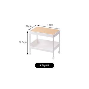 ชั้นวางพลาสติก3ชั้นแบบหมุนเคลื่อนย้ายได้ใช้ในห้องน้ำ - Product Image 6