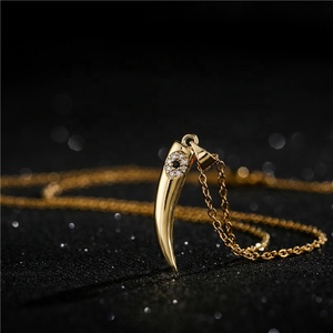 Collier style Hip Hop, bijoux <span class=keywords><strong>de</strong></span> mode, petit poivre et yeux, en cuivre et doré, pendentif <span class=keywords><strong>de</strong></span> combinaison d'œil bleu, accessoire pour cadeau - Product Image 3