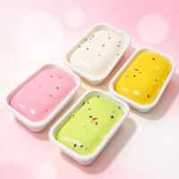 Jouet anti-stress souple en PU à rebond lent, thème alimentaire réaliste (gâteau glacé), pour enfants de 5 à 7 ans