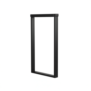 Black Powder Coated Steel Dining <b>Table</b> <b>Leg</b> Rectangular Elegant Furniture Accessory - Product Image 1