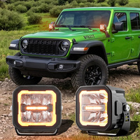 Phare LED de 3 pouces avec halo blanc ambre DRL, lampe de travail cubique 40W, feux de conduite tout-terrain pour 4x4, camion, SUV, VTT, UTV, pick-up