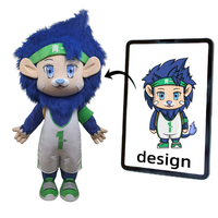 Costumes de mascotte en peluche douce personnalisés pour adultes - Promotion de dessins animés Dragon Lion Tigre Panda - Mardi Gras / Carnaval