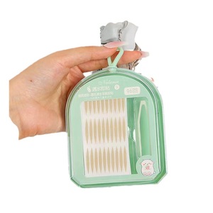 Bande adhésive en dentelle pour paupières doubles, en forme d'olive, invisible, couleur chair, en boîte, 12 ensembles pour un usage quotidien - Product Image 4