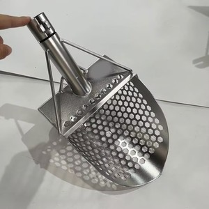 304 Thép Không Gỉ Cát Scoop Xẻng Tiêu Chuẩn Cao Hàn Đánh Bóng Hình Lục Giác Lưới Sifter Cho Bãi Biển Rừng Kim Loại Phát Hiện Công Cụ - Product Image 2