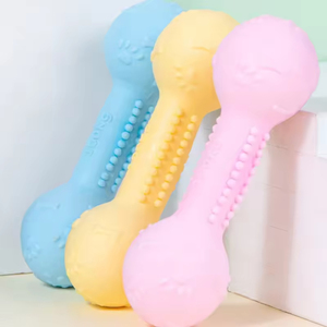 Wholesale <b>Interactive</b> Dog Training Chew <b>Toys</b> Durable TPR Rubber Bone Dumbbell Footprints Design <b>for</b> Teething <b>Pet</b> Chew <b>Toy</b> - Product Image 5