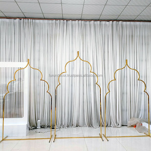 Furun Customized Gold/Silver Stainless Steel Gourd Shaped Durable Background Decoration for Wedding Party Events - Product Image 2