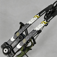 Arc composé haute vitesse IBO 345 31,5 pouces ATC 40-70lb 80/85/90% Let-off 7075 CNC Cam 6061 Riser Arc de chasse et de tir OEM/ODM