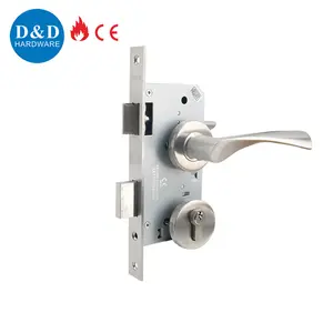 مجموعة قفل الهيكل والباب الانزلاقي المعدني المعدني المصنوع في الصين SUS 304 ضد الحريق المعتمد بشهادة CE