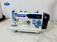 Machine à Coudre Industrielle Automatique pour Vêtements pour Fabricants de Vêtements - Conception à Plateau Plat Haute Vitesse avec Système de Transport de Tissu