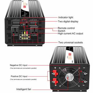 מכירה לוהטת 6000w טהור סינוס גל Dc 48v AC 110v כוח מהפך שמש עם את universial שקע מתאים עבור את וייטנאם Philippin - Product Image 2