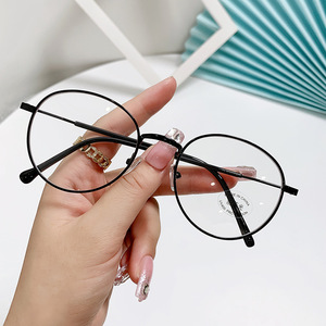 AVL8002 Unisex Metal redondo borde completo marco ligero miope <span class=keywords><strong>gafas</strong></span> miopes con lentes reemplazables para hombres y mujeres - Product Image 5