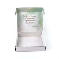 Boîte d'expédition plate en carton ondulé durable avec logo personnalisé, vente en gros