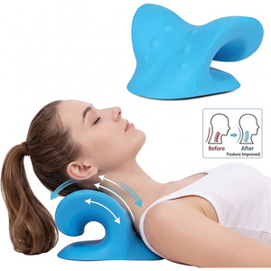 Dispositivo para Estirar el <span class=keywords><strong>Cuello</strong></span> <span class=keywords><strong>y</strong></span> Aliviar el <span class=keywords><strong>Dolor</strong></span> <span class=keywords><strong>de</strong></span> <span class=keywords><strong>Cuello</strong></span> <span class=keywords><strong>y</strong></span> Hombros, Corrector <span class=keywords><strong>de</strong></span> Postura, Almohada Quiropráctica para Alineación <span class=keywords><strong>de</strong></span> la Columna Cervical - Product Image 1
