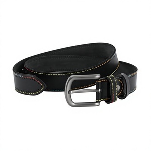 Cinturón de Cuero Formal Vintage para Hombre, Hebilla Cuadrada Sólida, Ecológico, Impermeable, Idea de Regalo, Precio Directo de Fábrica, Superventas - Product Image 3