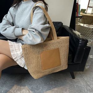 Fashion Ladies Large Capacity Straw Tote <b>Bags</b> Custom Woven Straw <b>Bag</b> Women Straw Handbag - Product Image 6