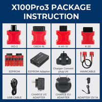 Outil de programmation IMMO XTOOL X100Pro3 avec adaptateur EEPROM, 13+ fonctions de réinitialisation, lecteur de code OBD2 complet, mises à jour gratuites à vie