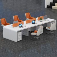 Mobilier de bureau modulaire moderne d'usine direct poste de travail bureau 6 places bureau de poste de travail à vendre