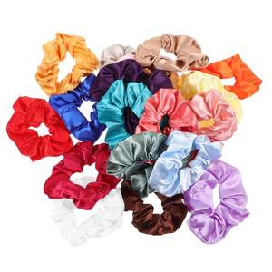 Al por mayor, coletero de lujo, banda elástica para el pelo, gomas elásticas gruesas para el pelo, banda de pelo gruesa de seda y satén, scrunchie tipo almohada para mujer - Product Image 1