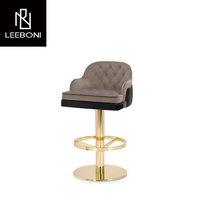 Fabrication sur mesure, prix d'usine, tabouret de bar moderne pour hôtel, tabouret de bar moderne de luxe, cadre en acier inoxydable, chaise de comptoir de bar
