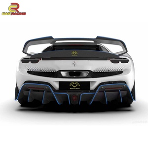 Kits de Carrocería de Fibra de Carbono Estilo BatFury Aero para F-errari 296 GTB, Capó Delantero, Faldones Laterales, Alerón Trasero, Difusor, Piezas de Auto - Product Image 5