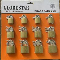 Lot de 12 cadenas en laiton plaqué or Globe Star, tailles 25 mm, 32 mm, 38 mm