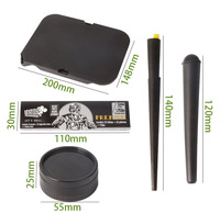 Usine nouveau 5 en 1 dégradable broyeur plateau à rouler 5 pièces Kit de fumer pour fumée boutique accessoires Logo personnalisé fumer