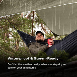 Rain Fly 12x10FT Lightweight Portable UV-Resistant Four-Season Survival Camping <b>Tarp</b> 100% Waterproof Makes Great Backpacking - Product Image 3