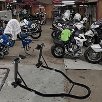 Support de moto universel en acier MEDSEN, cadre de levage, roue avant réglable, support de pneu portable, capacité de 500 kg