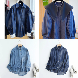 Camisa <span class=keywords><strong>de</strong></span> Mujer <span class=keywords><strong>de</strong></span> Manga Larga, Holgada, Casual y Versátil con Cuello Moderno, Nueva Colección Primavera 2026, Venta al Por Mayor - Product Image 4