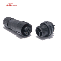 Connecteur AC 15A à vis 3 broches LLT M16, assemblage de câbles, étanche IP68 pour panneau LED
