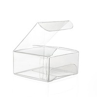 Boîtes cadeaux cube en plastique transparent Emballage carré rectangulaire pliable en PVC PET pour bonbons et gâteaux recyclable écologique pour usage alimentaire