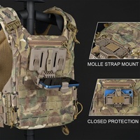 Support de navigation pliable en nylon avec tige en carbone MOLLE tactique, support de téléphone portable étanche pour gilet tactique, accessoires de chasse