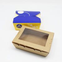 Emballage alimentaire en papier Fenêtre Bonbons Fruits Sushi Salade Boîte