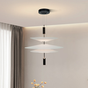 UFO hiện đại tối giản Acrylic LED Đèn chùm E26 Flamingo lịch thi đấu có thể điều chỉnh chiều cao cho nhà hàng phòng khách bàn ăn - Product Image 1