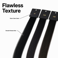 Extensions de cheveux vierges européens OEM/Seamless Xo Butterfly Weft, double trame, effet peau, lisses et ondulés, toutes couleurs