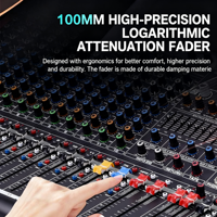 Console de mixage audio professionnelle 8 canaux, 4 sorties de groupe, analogique, pour sonorisation en direct