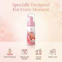 Nettoyant intime féminin probiotique OEM, Lactobacillus, équilibre de la microflore, mousse nettoyante Yoni, hygiène sensible, 60 ml, format voyage