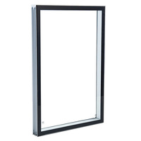 Fenêtre de salle blanche industrielle verticale fixe en alliage d'aluminium, conforme aux normes GMP, avec verre trempé