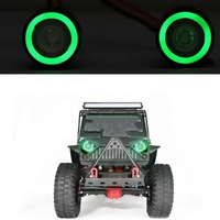 Voiture télécommandée RC 1/10 avec phare LED, voiture Bigfoot tout-terrain 20 mm, éclairage de toit, œil d'ange, œil de démon, plastique, hobby RC, 12 couleurs