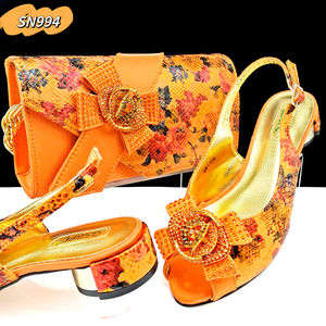 Inmyshop Black Platform Sandal With <strong>Evening</strong> Bags for Party Wedding <strong>Low</strong> <strong>Heels</strong> Matching Italian <strong>Shoe</strong> and Bag Set for <strong>Lady</strong> - Product Image 3