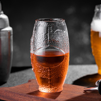 480ml/16oz 독특한 디자인의 창의적인 축구공 모양 재미있는 축구공 16온스 맥주잔 유리컵 유리제품 유리 축구 머그잔 맥주잔 머그컵