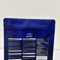 Sac en plastique refermable personnalisé pour concombre de mer, sac à fond plat à huit côtés, sac d'emballage pour grains de café