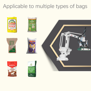 Palettiseur robotique industriel pour granulés de bois, empileur de sacs de 35-50 kg avec pince amortissante, machine de palettisation - Product Image 4