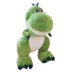 Custom Logo Stuffed Cartoon Cute Figure Anime Stuffed Manufacture Smiling Big Teeth Dino Dinosaur Children Kid's Toy